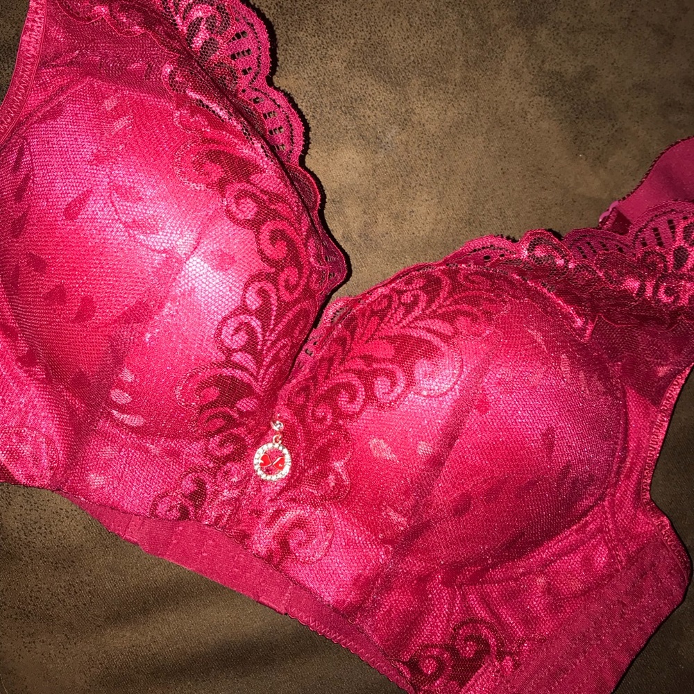 Red Lace Bra Bustier Top
